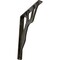 Ekena Millwork Damon Wrought Iron Bracket, (Single center brace), Antiqued Warm Silver 1 1/2"W x 10"D x 12"H BKTM01X10X12SDAAWS - alternate 1